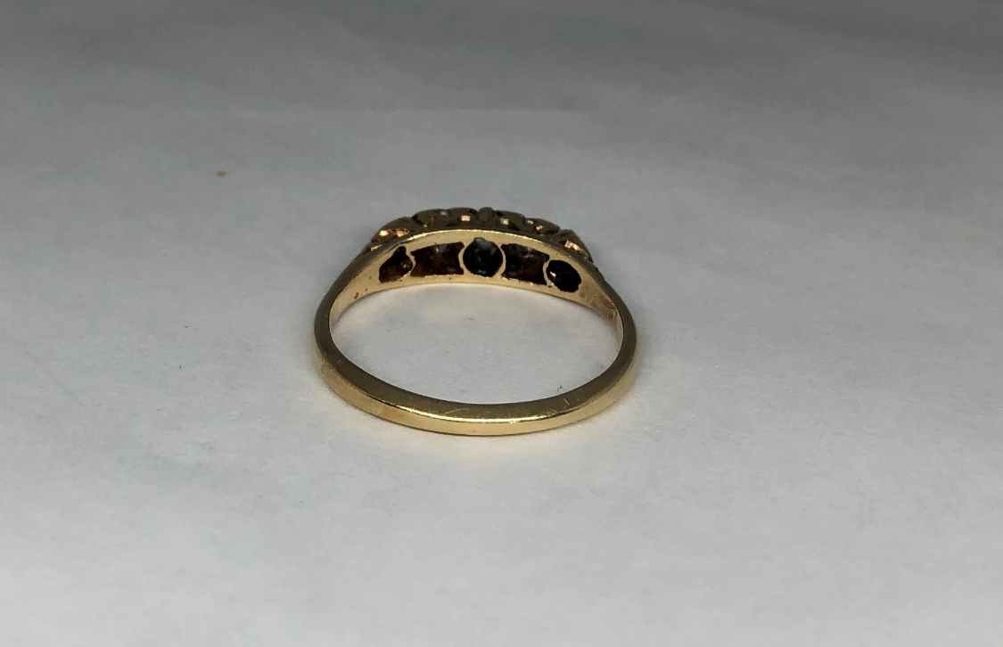 18ct Gold 0.30ct Old Cut Diamond set in platinum, Antique ring ...