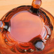 Art Nouveau Tobacco Glass Palm Bowl 5